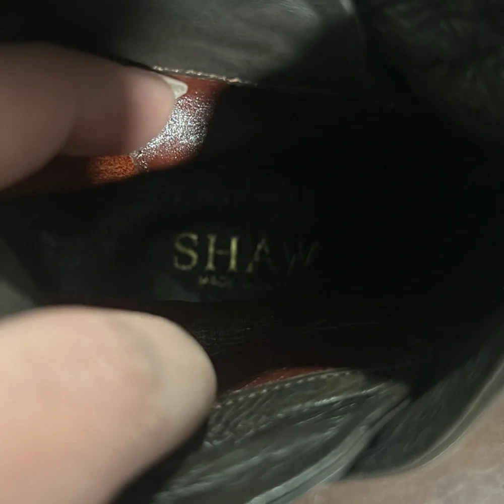 Vintage Black Leather Ankle Boots Retro 80s Slouch Booties Minimalist Boho Chic - Picture 6 of 9